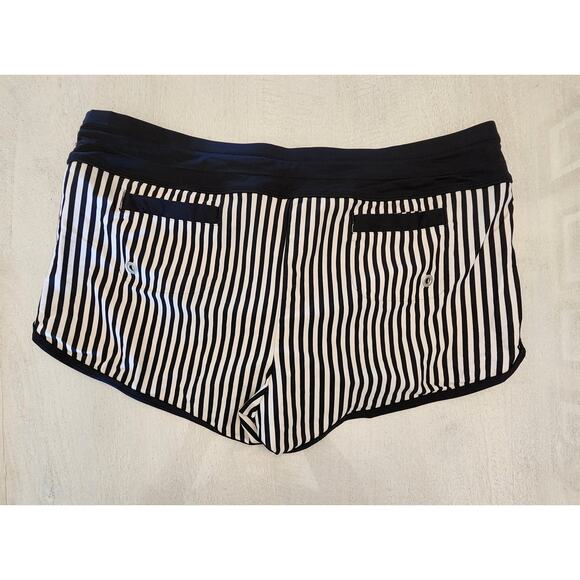 Athleta  Women's Swimsuit Bottoms SZ Large Black White Stripes - Picture 3 of 9